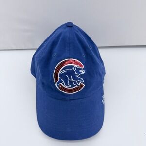 47 Brand Chicago Cubs MLB Sequin Logo Baseball Hat Blue Womens Adjustable Cap